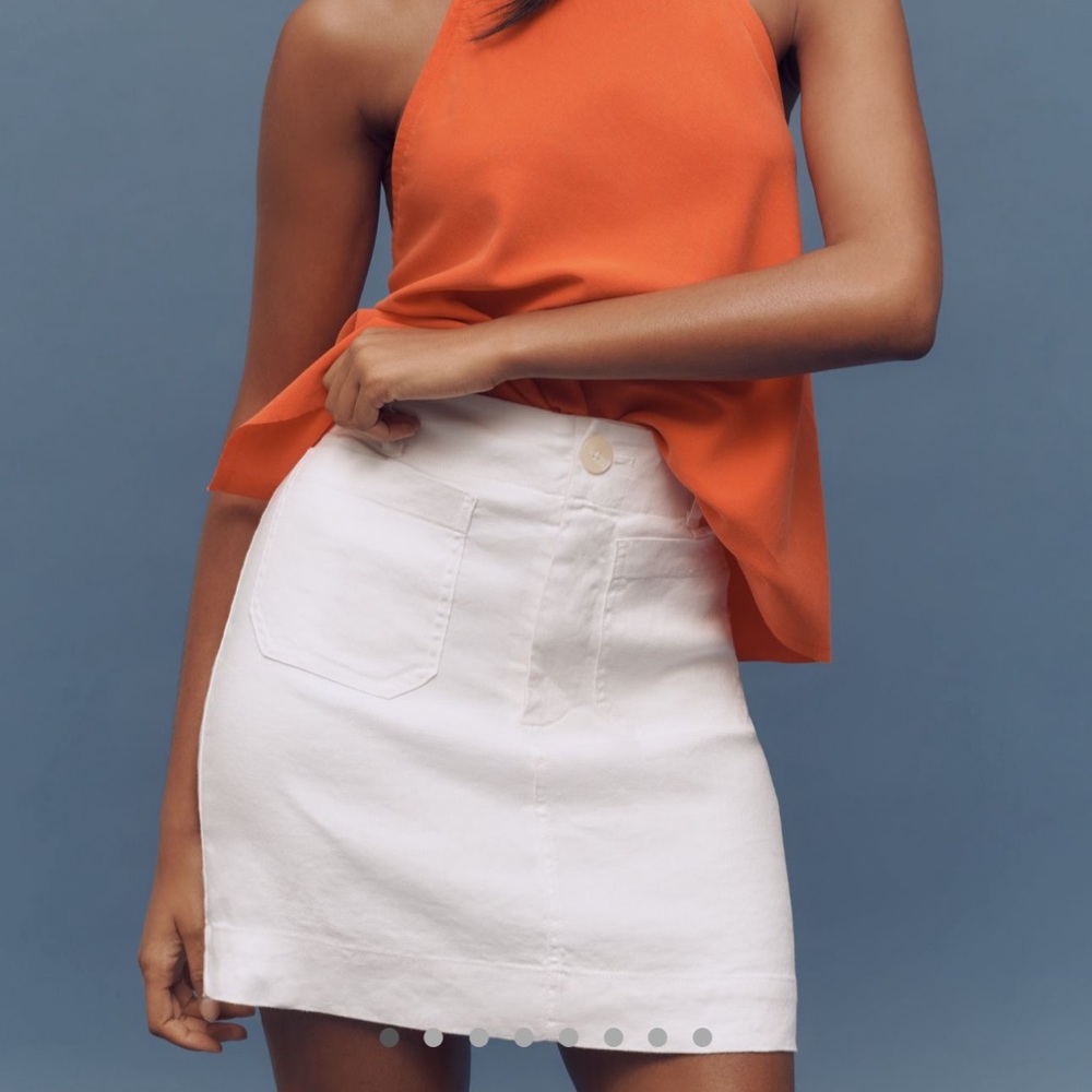 *Anthropologie Maeve Colette Linen Blend Mini Skirt